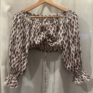 Chic Floral Print Women's Top